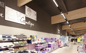 Eclairage d'un supermarché 100% LED