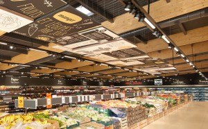 Eclairage d'un supermarché 100% LED